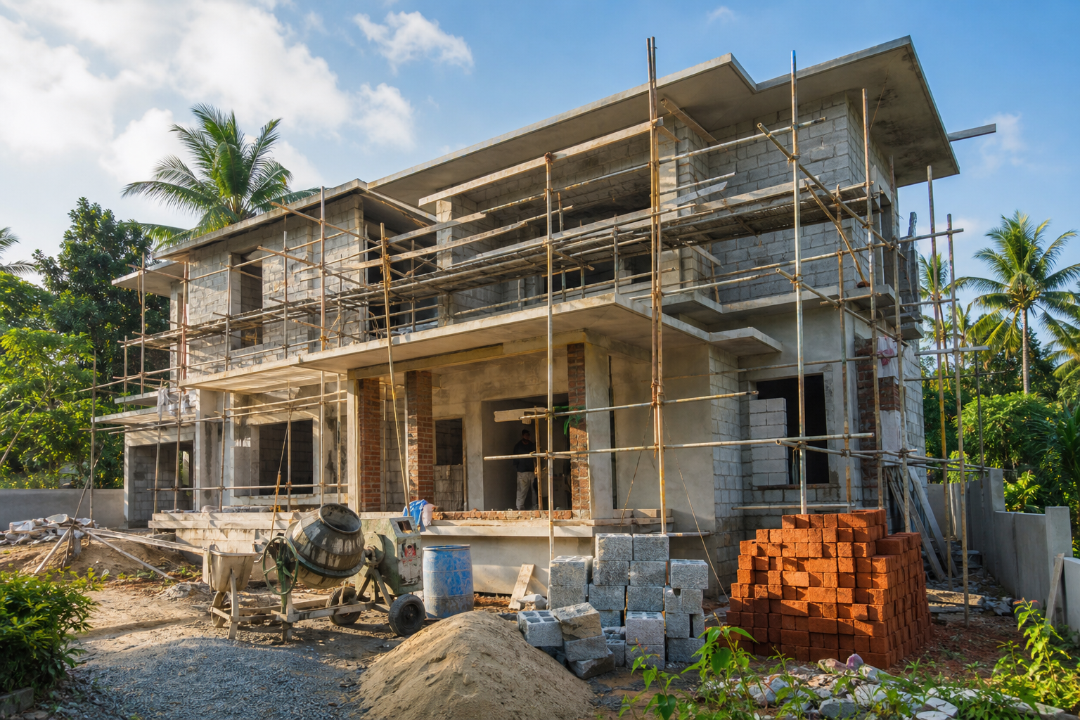 Ongoing villa construction